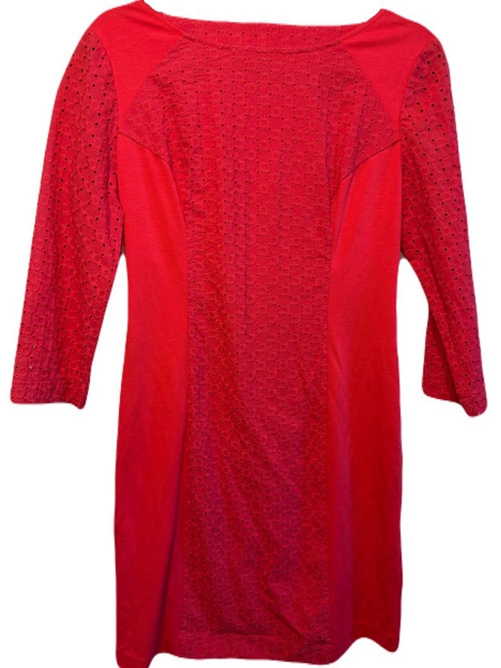 Anthropologie Tabitha Sample Eyelit Dress size 4 Red/Pink Brand NWT - Picture 2 of 8